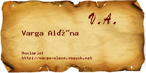 Varga Aléna névjegykártya